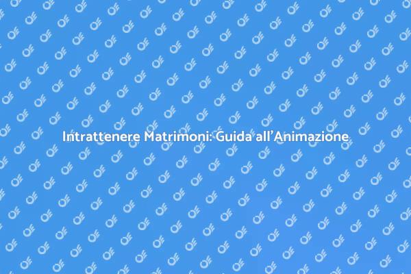 Animatore Matrimonio: Magia da Vivere