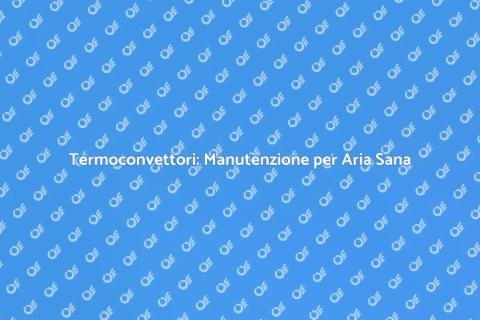 Manutenzione Termoconvettori Essenziale