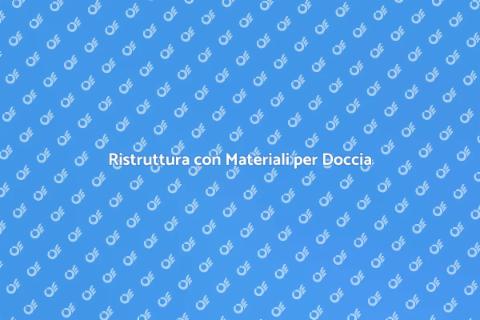 Materiali Doccia in Muratura Eleganti