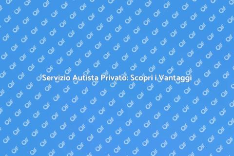 Autista Privato: Servizio in Città