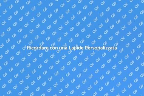 Lapide Personalizzata per un Ricordo