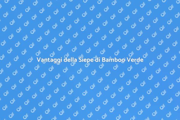 Siepe di Bamboo: Eleganza e Privacy