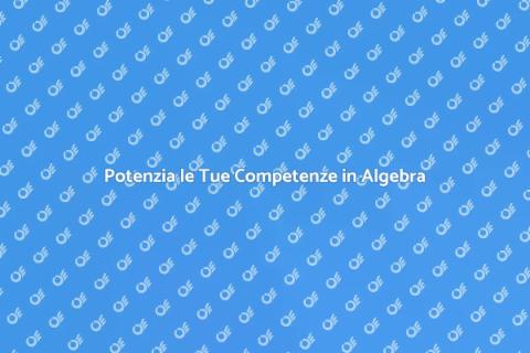 Lezioni Private di Algebra Efficaci