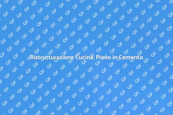 Come Installare un Piano di Lavoro in Cemento
