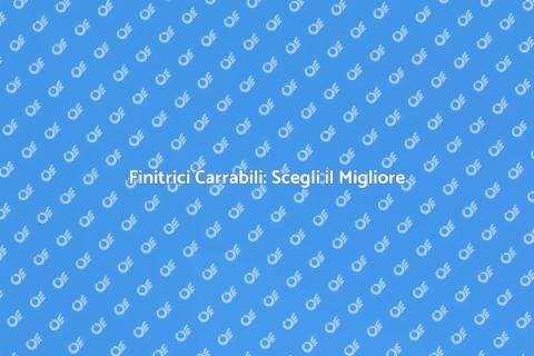 Finitrici Carrabili: Guida Completa