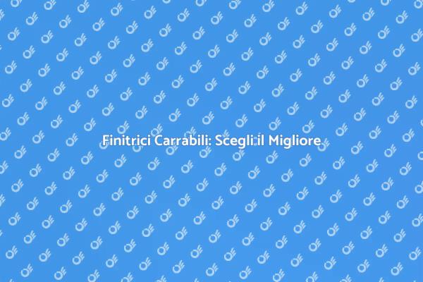 Finitrici Carrabili: Trasforma il Tuo Spazio