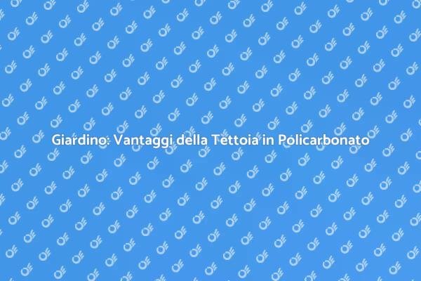 Tettoia in Policarbonato: Design e Funzionalità