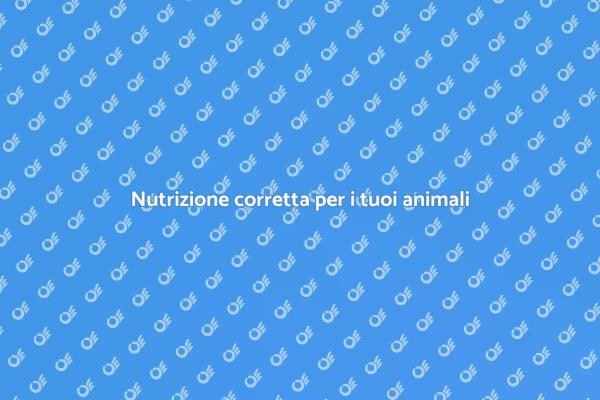 Alimentazione sana per animali domestici