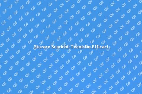 Sturare Scarichi: Soluzioni Professionali