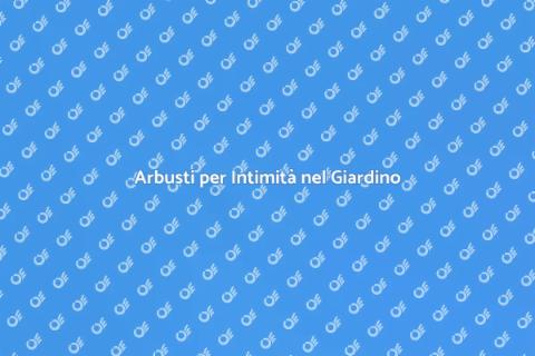Piantare Arbusti per Creare Privacy