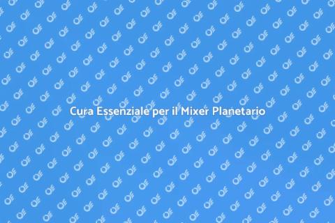 Manutenzione Mixer Planetario Essenziale