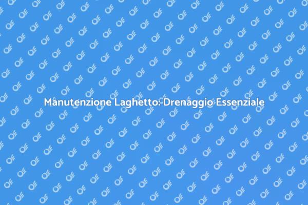 Drenaggio: Chiave per Laghetti Sani