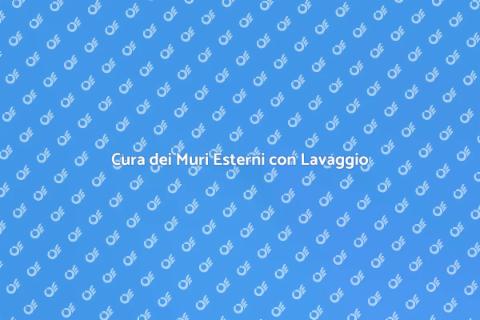 Lavaggio a Pressione Muri Esterni