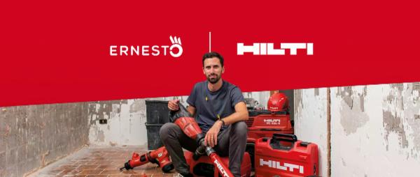 Nuova partnership con Hilti, il Brand Leader degli attrezzi edili!