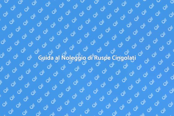Noleggio Ruspa Cingolati: Guida Pratica