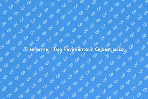 Rivestire il Pavimento in Calcestruzzo