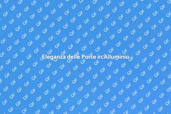Trasforma i Tuoi Interni con Alluminio