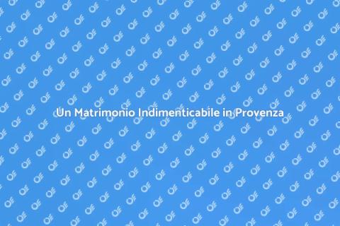 Matrimonio da Sogno in Provenza