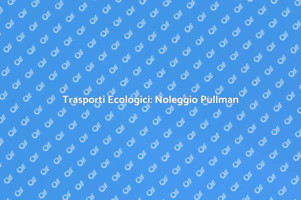Pullman con Autista per Viaggi Sostenibili