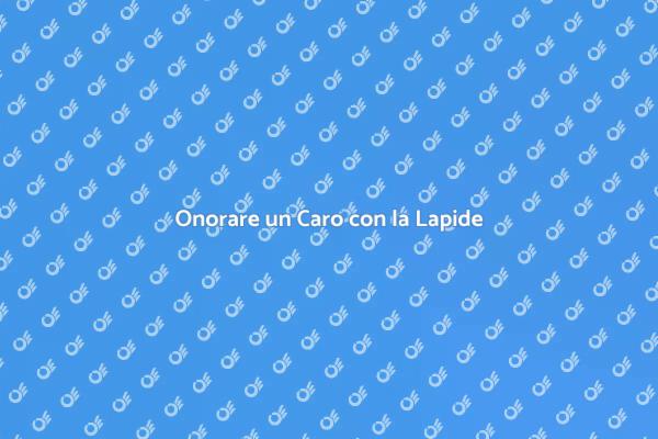Ristrutturazione di Lapidi Commemorative