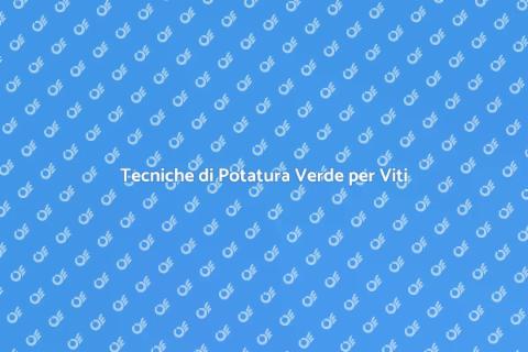 Potatura Verde della Vite: Guida Pratica