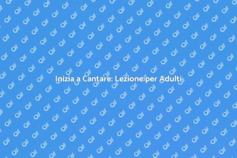 Lezione di Canto per Principianti