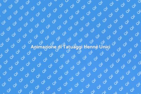 Tatuaggi Henné Artistici: Esperienza Unica
