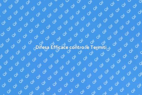 Protezione Casa contro le Termiti