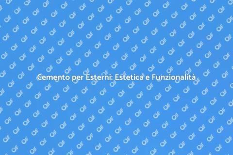 Pavimentazione in Cemento per Esterni