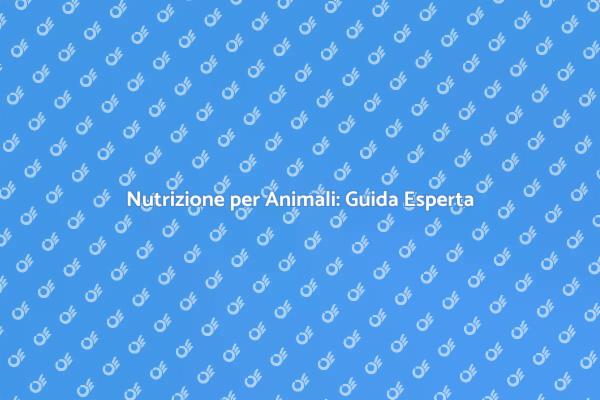Consulenza Nutrizione: Salute Animali