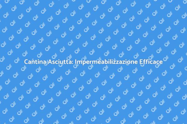 Proteggi la Tua Cantina con Impermeabilizzazione