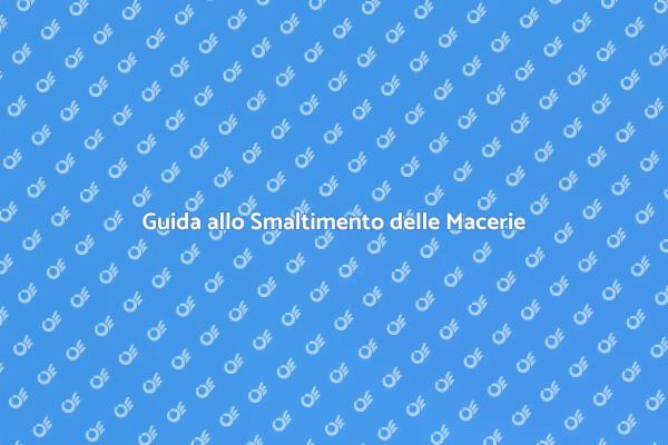 Smaltimento Macerie: Guida Pratica