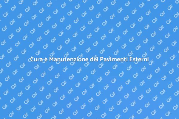 La Cura dei Pavimenti Esterni in Cemento