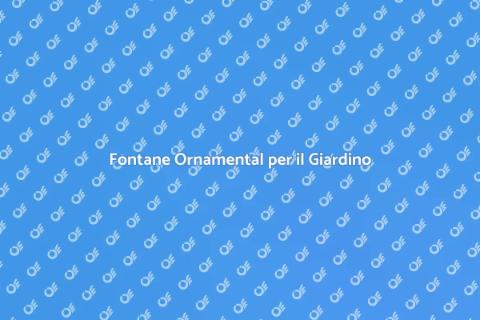 Fontana da Giardino Ornamentale