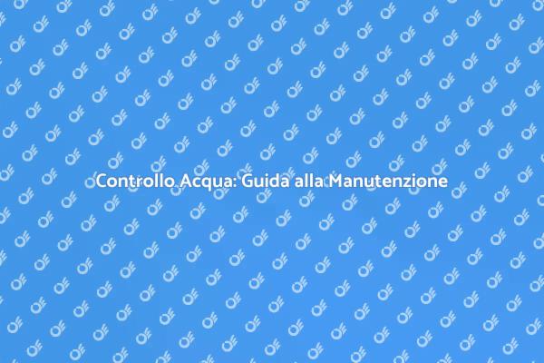 Manutenzione e Controllo dell'Acqua