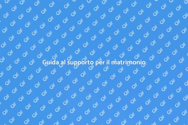 Supporto per un matrimonio perfetto