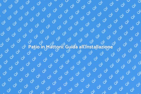 Trasforma il Tuo Esterno con un Patio