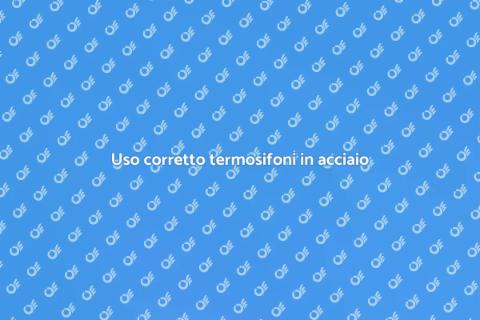 Formazione sul uso termosifoni acciaio