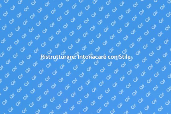 Guida all'Intonacatura di Stanza