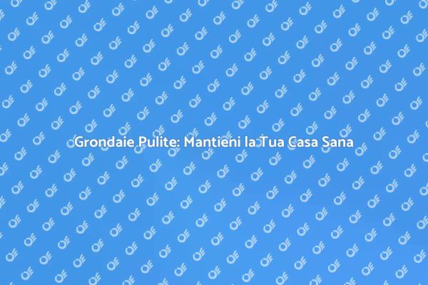 Pulizia Grondaie: Fondamentale per la Casa