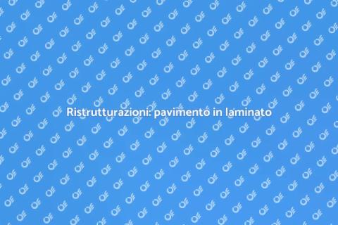 Pavimento in laminato effetto legno