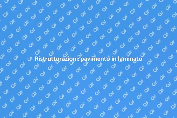 Ristruttura con un pavimento in laminato