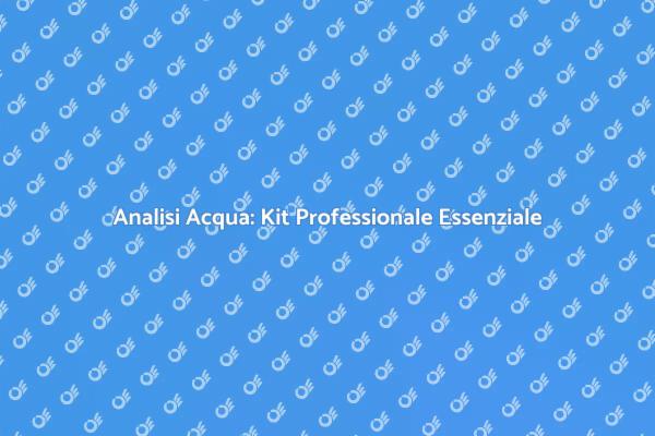 Monitoraggio Acqua per Acquari Sani