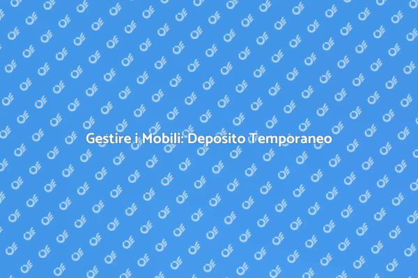 Mobili in Deposito: Un'Idea Pratica