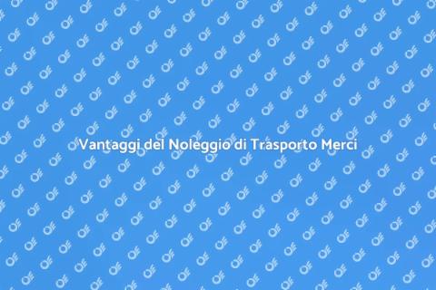 Noleggiare un Trasporto Merci Vantaggioso