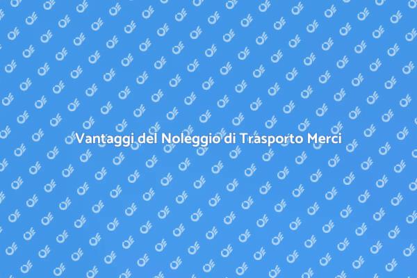 Noleggio di Trasporto Merci: Ecco Perché