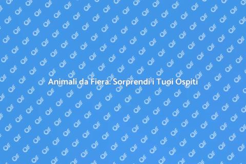 Noleggiare Animali per Eventi Unici
