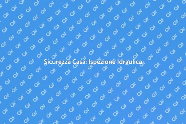 Prevenire Problemi: Ispezione Idraulica
