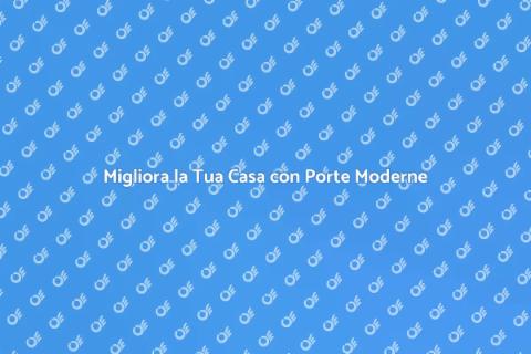Sostituzione Porte in Alluminio Moderna