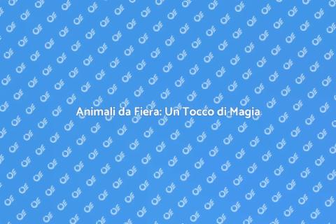 Noleggio Animali da Fiera per Eventi